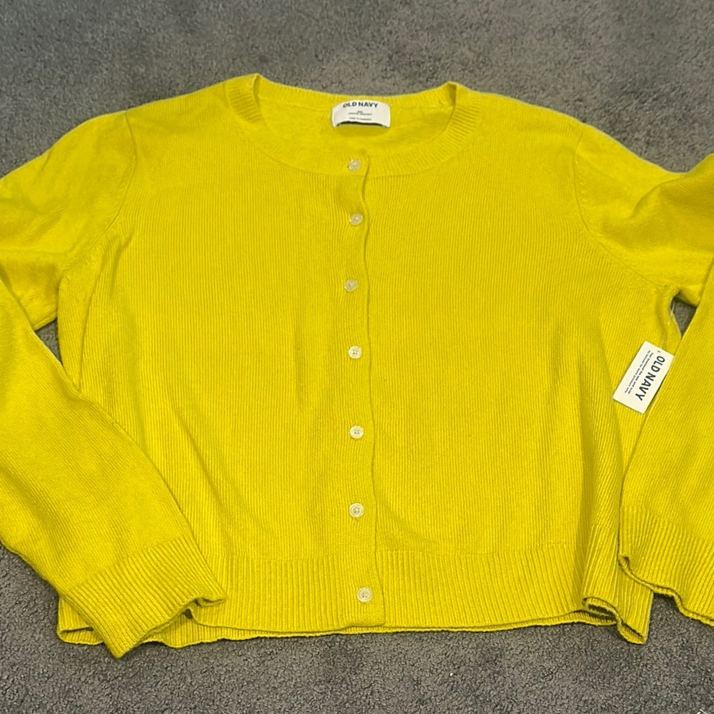 Old Navy Women's Yellow Cardigan Sweater Plus size 1X NWT